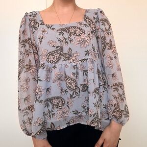 American Eagle Baby Blue Top